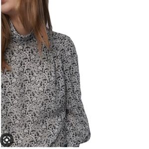 Zara High Neck Paisley Print Blouse
